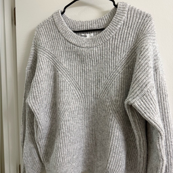 Sonoma Sweaters - Sonoma Light Gray Ribbed Women's Sweater